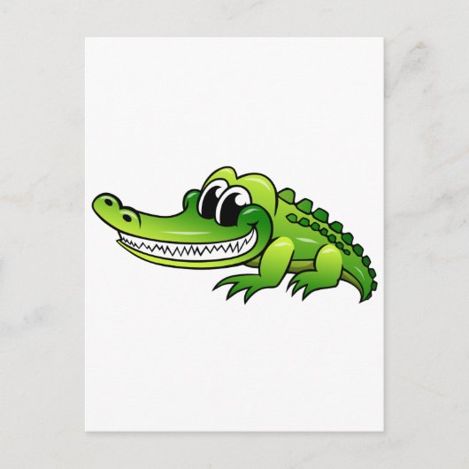 Cartoon Crocodile Postkarte (Vorderseite)