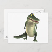 Cartoon Crocodile Postkarte (Vorne/Hinten)