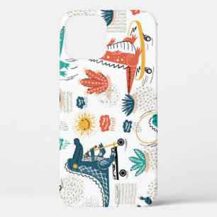 Cartoon Crocodile: Vintages Tierpapier Case-Mate iPhone Hülle