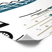 Cartoon Crocodile: Vintages Tierpapier Poster (Ecke)