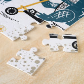 Cartoon Crocodile: Vintages Tierpapier Puzzle (Seite)