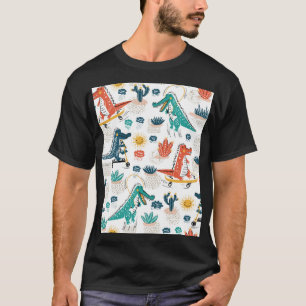 Cartoon Crocodile: Vintages Tierpapier T-Shirt