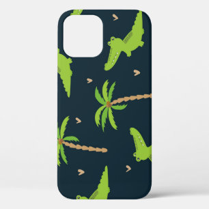 Cartoon Crocodiles: Alligator Palms Muster. Case-Mate iPhone Hülle