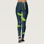 Cartoon Crocodiles: Alligator Palms Muster. Leggings (Rückseite)