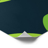 Cartoon Crocodiles: Alligator Palms Muster. Poster (Ecke)