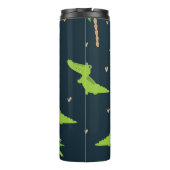 Cartoon Crocodiles: Alligator Palms Muster. Thermosbecher (Rückseite)