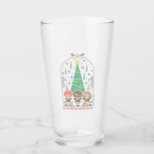 Cartoon Cross-Stitch HOGWARTS™ Weihnachtsfest Glas (Vorderseite)