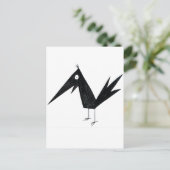 Cartoon Crow Postkarte (Stehend Vorderseite)