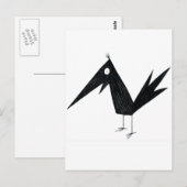 Cartoon Crow Postkarte (Vorne/Hinten)
