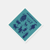 Cartoon Cryptids Cryptozoologie Monster Custom Nic Serviette (Ecke)