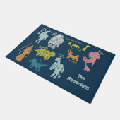 Cartoon Cryptids Cryptozoology Guide Personalisier Fußmatte (Schrägansicht)
