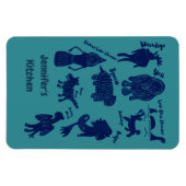 Cartoon Cryptids Cryptozoology Guide Personalisier Magnet (Horizontal)