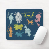 Cartoon Cryptids Cryptozoology Guide Personalisier Mousepad (Mit Mouse)