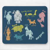 Cartoon Cryptids Cryptozoology Guide Personalisier Mousepad (Vorne)