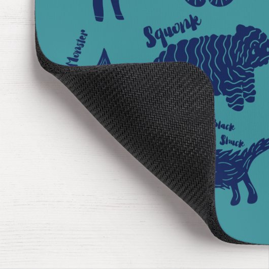 Cartoon Cryptids Cryptozoology Guide Personalisier Mousepad (Ecke)