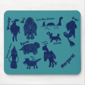 Cartoon Cryptids Cryptozoology Guide Personalisier Mousepad (Vorne)