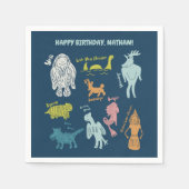 Cartoon Cryptids Kryptozoologie Monster Custom Serviette (Vorderseite)