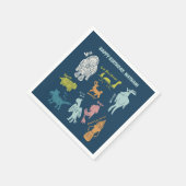 Cartoon Cryptids Kryptozoologie Monster Custom Serviette (Ecke)