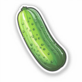 Cartoon cucumber aufkleber (Vorderseite)