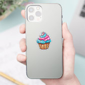 Cartoon cupcake aufkleber (Telefon)