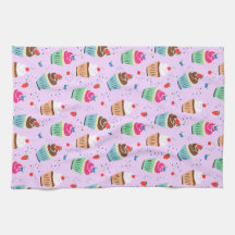 Cartoon cupcake Muster Süßes Dessertgebäck