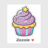 Cartoon Cupcake Sticker (Blatt)