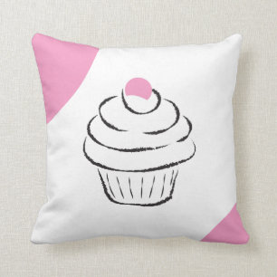 Cartoon Cupcake Throw Kissen