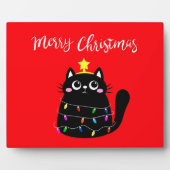 Cartoon Cute Black Christmas tree Fotoplatte (Vorderseite)