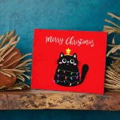 Cartoon Cute Black Christmas tree Fotoplatte (Seite)