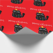Cartoon Cute Black Christmas tree Geschenkpapier (Ecke)