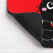 Cartoon Cute Black Christmas tree Mousepad (Ecke)