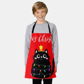 Cartoon Cute Black Christmas tree Schürze (Getragen)