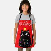 Cartoon Cute Black Christmas tree Schürze (Insitu)