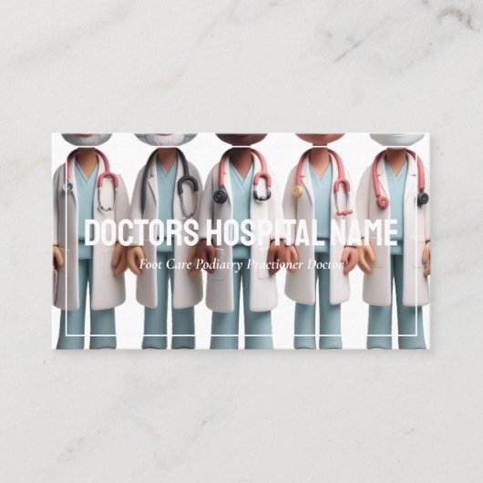 Cartoon Cute Doctor Visitenkarte (Vorderseite)