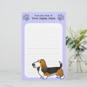 Cartoon-Dachshund-Jagdhund Briefpapier (Stehend Vorderseite)