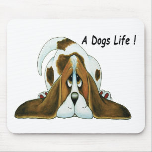 Cartoon-Dachshund-Jagdhund, das Leben eines Hundes Mousepad