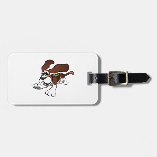 Cartoon-Dachshund-Jagdhund Gepäckanhänger (Vorderseite horizontal)