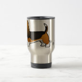 Cartoon-Dachshund-Jagdhund Reisebecher (Mittel)