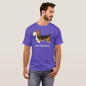 Cartoon-Dachshund-Jagdhund T-Shirt (Vorne ganz)