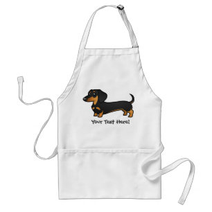 Cartoon Dachshund (smooth coat) Schürze