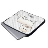 Cartoon Dackel Cream Long Hair Laptopschutzhülle (Vorne Knopf)