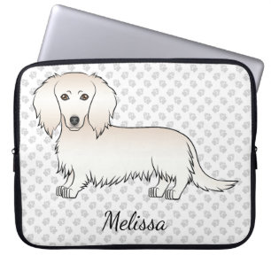Cartoon Dackel Cream Long Hair Laptopschutzhülle