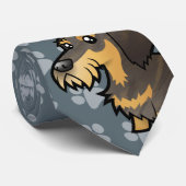 Cartoon-Dackel (Drahthaarterrier) Krawatte (Gerollt)