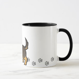 Cartoon-Dackel (Drahthaarterrier) Tasse