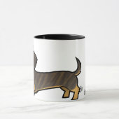 Cartoon-Dackel (Drahthaarterrier) Tasse (Zentrum)