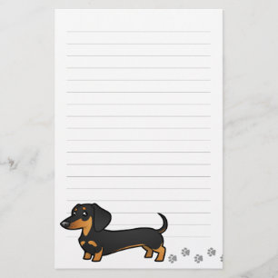 Cartoon-Dackel (glatter Mantel) Briefpapier