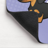 Cartoon-Dackel (glatter Mantel) Mousepad (Ecke)