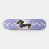Cartoon-Dackel (glatter Mantel) Skateboard (Horizontal)