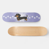 Cartoon-Dackel (glatter Mantel) Skateboard (Horizontal)