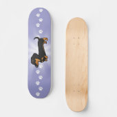Cartoon-Dackel (glatter Mantel) Skateboard (Vorderseite)